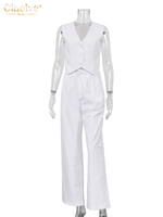 Summer White Linen Two Piece Set 5